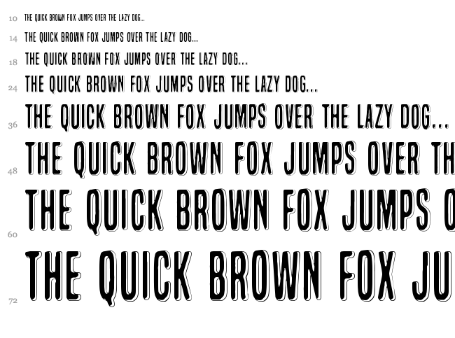 Lazy Opossum font waterfall